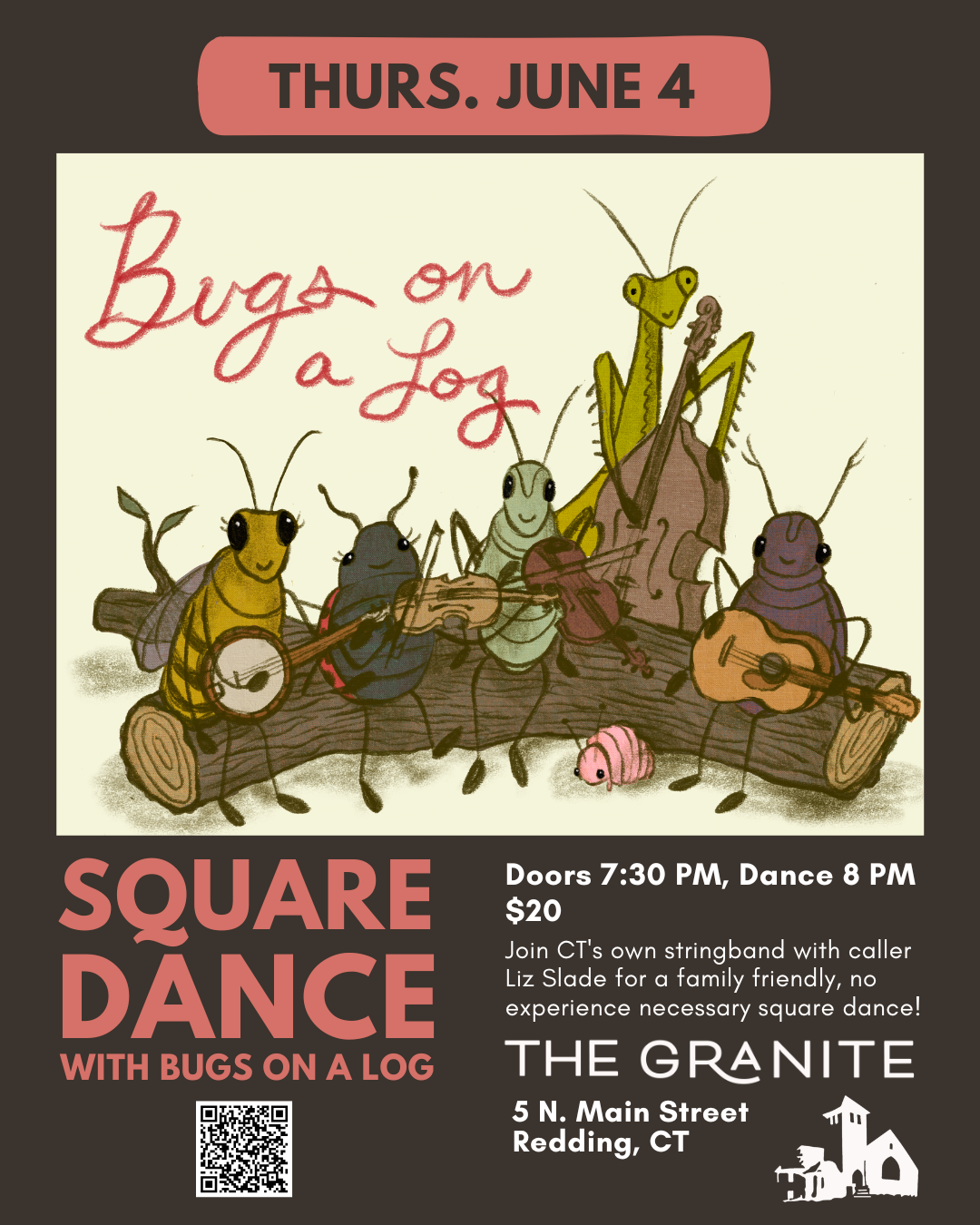 Square Dance with Bugs on a Log