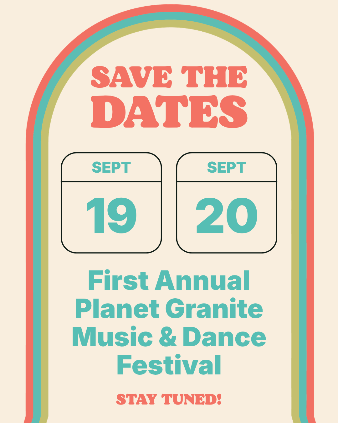 Planet Granite Music & Dance Festival. Save the Dates: September 19 and 20, 2026