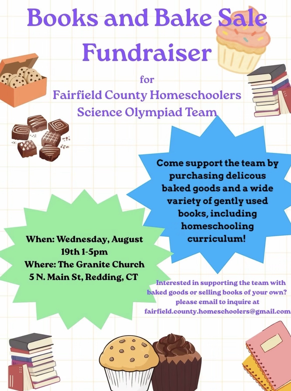 Books and Bake Sale Fundraiser