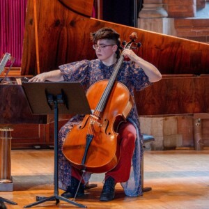 Miriam playing cello