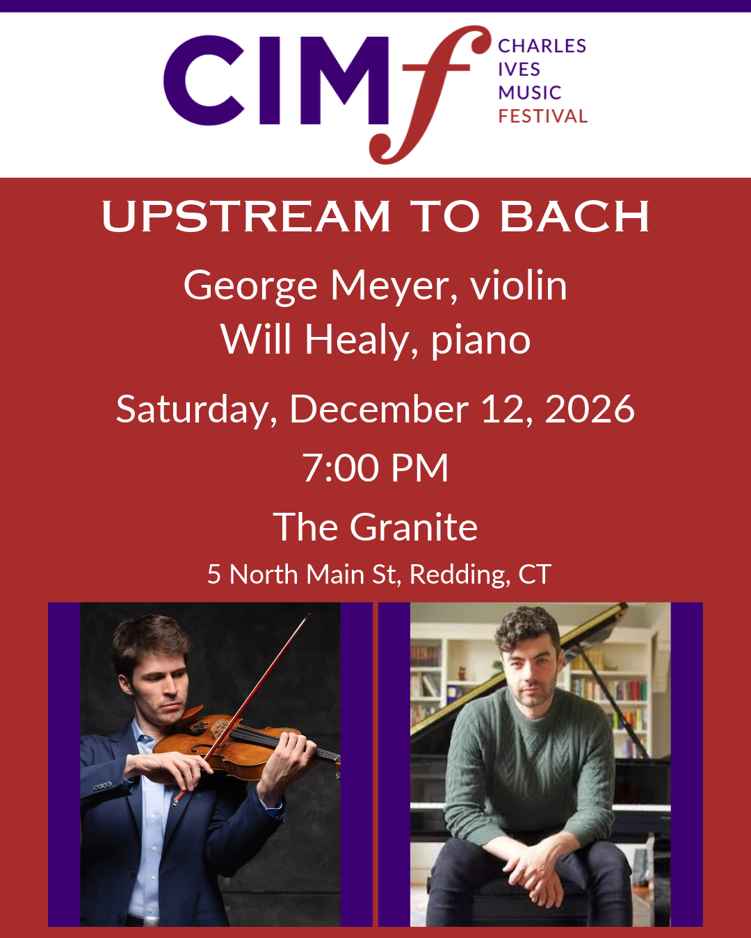 Upstream to Bach event on 12/12/26